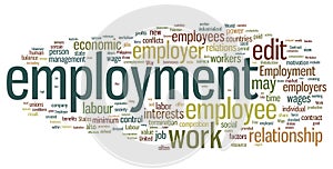 Employment Word Cloud photo