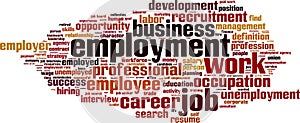Employment word cloud