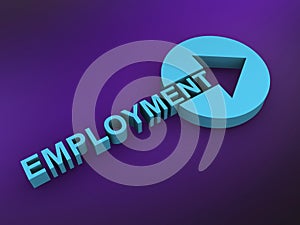 employment word on purple