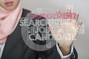 Employment wordcloud photo