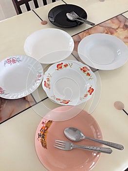 Emply dish with fork