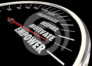 Empower Encourage Motivate Inspire Speedometer