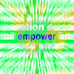 Empower Word Cloud Means Encourage Empowerment