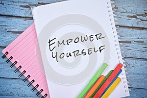 Empower Yourself wording with colorful stick