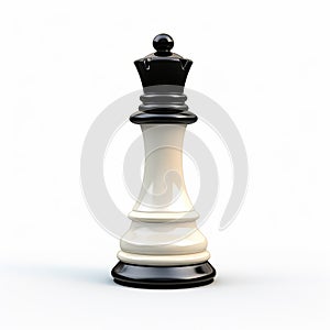 The Empowered Queen: A Photorealistic Chess Piece On A White Background