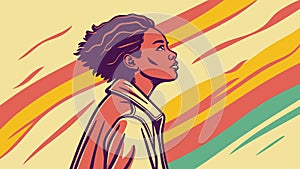 Empowered Woman Dynamic Abstract Background Vector, vector design Generative AI