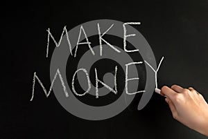 Empowering Education: Handwriting \'Make Money\' on Blackboard