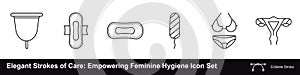 Empowering Feminine Hygiene Icon Set