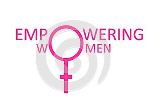 Empowering Women illustration. Women`s empowerment is the process of empowering women.