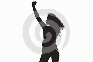 Empowerment: Woman\'s Strong Silhouette