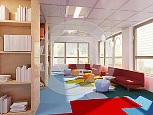 Empry library in modern school