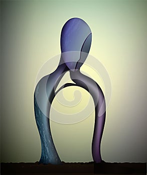 Emptiness inside, color and soul shape, vector, men body shape empty inside,