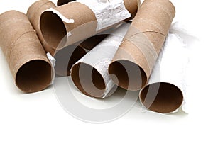 Emptiness Paper rolls on wwhite