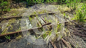 Empty and abandoned railway station