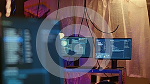 Empty abandoned underground warehouse