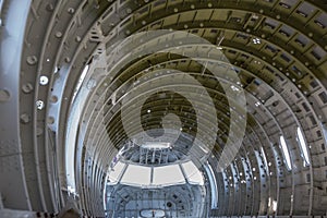 Empty airplane airframe / fuselage