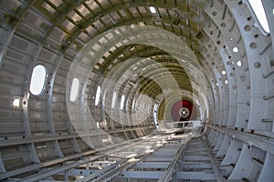 Empty airplane airframe / fuselage