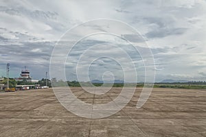 Empty airport airfield