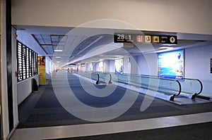 Empty airport in Mexico City