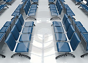 Empty airport seats