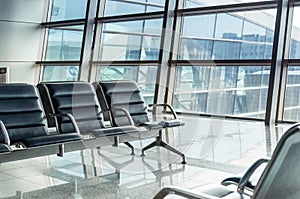 Empty airport terminal