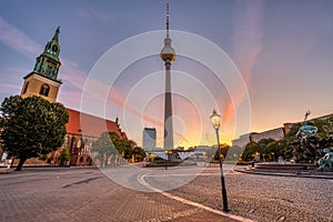 The empty Alexanderplatz in Berlin
