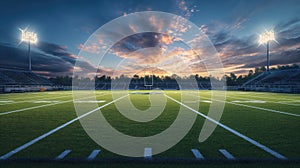 Empty American football pitch