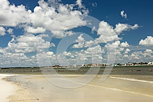 Anastasia beach near Saint Augustine in Florida with view to Villano beach photo