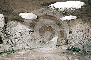 Empty ancient cave in a town Eski-Kermen.