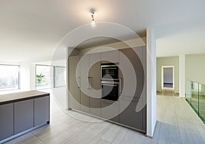 Empty apartment, kitchen