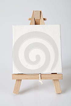 Empty artists canvas on an easel