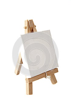 Empty artists canvas on an easel