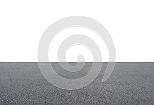 Empty asphalt floor isolated on white background