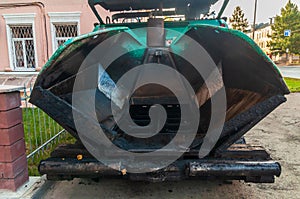 Empty asphalt paving machine