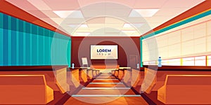 Empty auditorium, lecture hall or meeting room photo