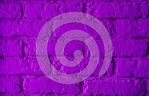 Empty background of old brick wall, background, neon light