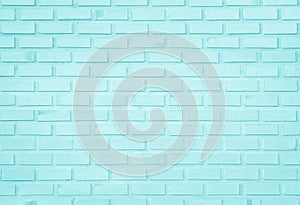 Empty Background wide Blue brick wall texture. Calm white tile square or stone pattern seamless, Mint Green limestone abstract