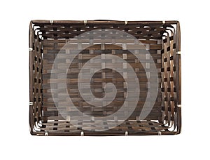 Empty bamboo wicker tray