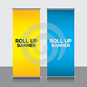 Empty x-banner, pull up banner, rectangle size.