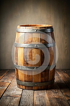 Empty Barrel Shape Background with Open Space for Design
