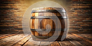 Empty Barrel Shape Background with Open Space for Design