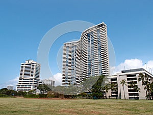 Empty Baseball Field at Ala Wai Community Park photo