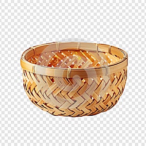 Empty Basket on transparent background photo