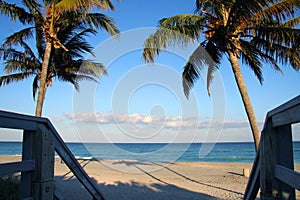 Empty beach in Miami