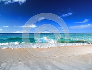 Empty beach.