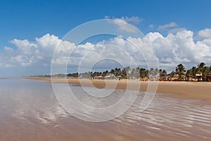 Empty beach Aruana, Aracaju, Sergipe state, Brazil.