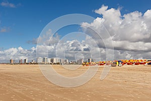 Empty beach Atalaia, Aracaju, Sergipe state, Brazil