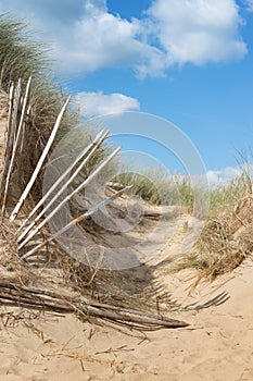 The empty Beach of Barneville Carteret, Normandy, France photo