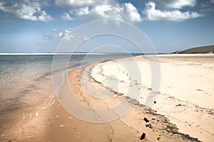 Empty beach on the Bazaruto Island