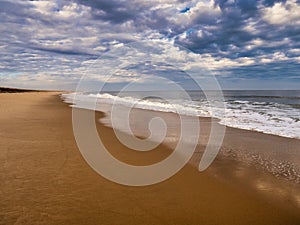 Empty beach and beautiful clouds